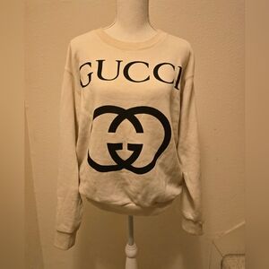 Gucci Black and Cream Crewneck Sweater